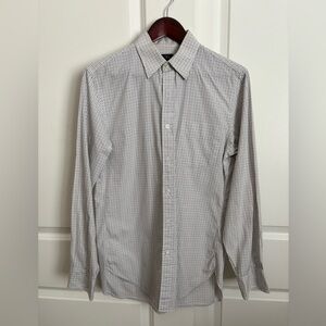 J. Crew Men's Gray Checkered Button Down Shirt